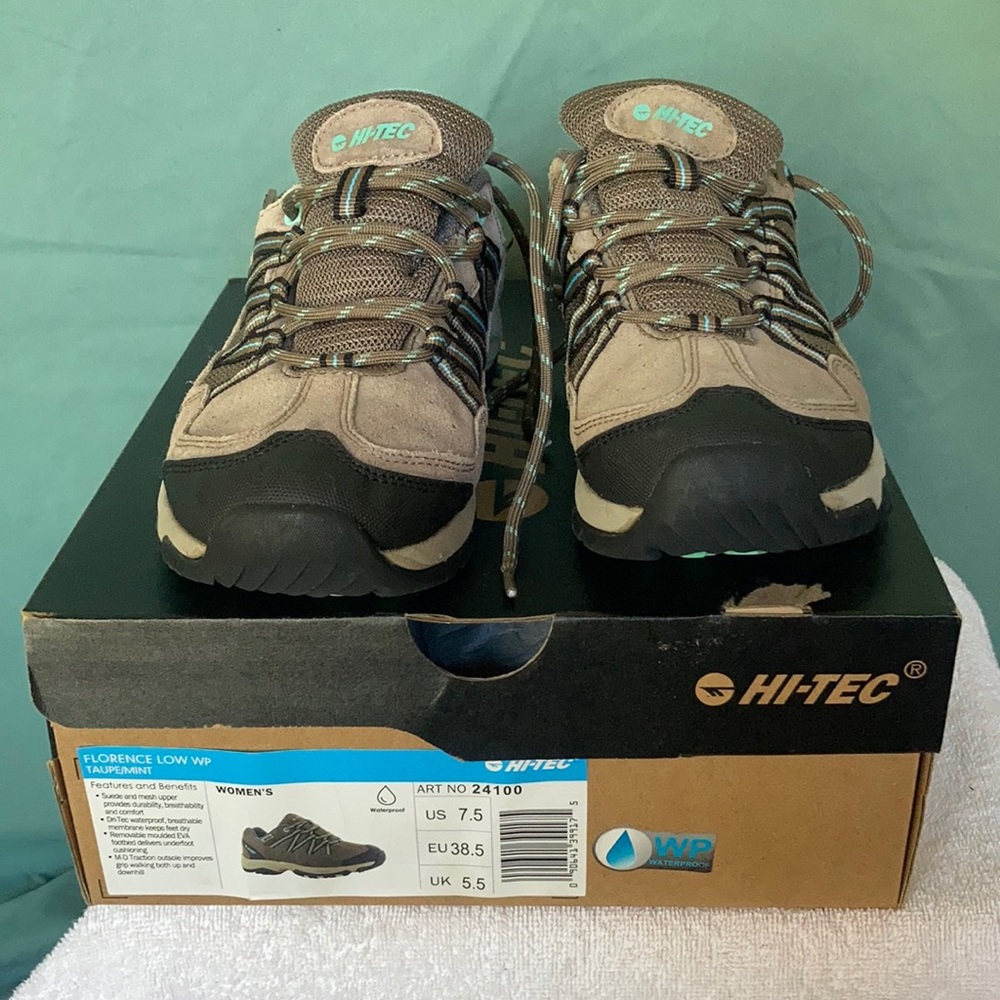 Sold! Hi-Tec waterproof trail shoes size 7 with box